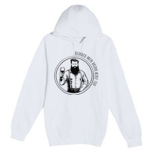 Bearded Drink Wine Too Premium Pullover Hoodie