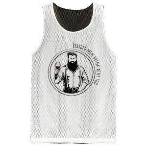 Bearded Drink Wine Too Mesh Reversible Basketball Jersey Tank