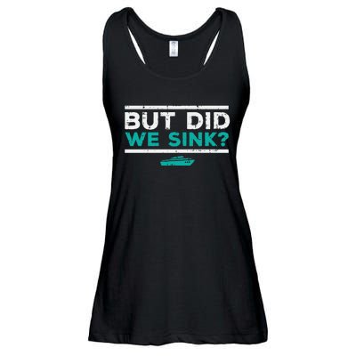 But Did We Sink Boat Funny Pontoon Joke Owner Ladies Essential Flowy Tank