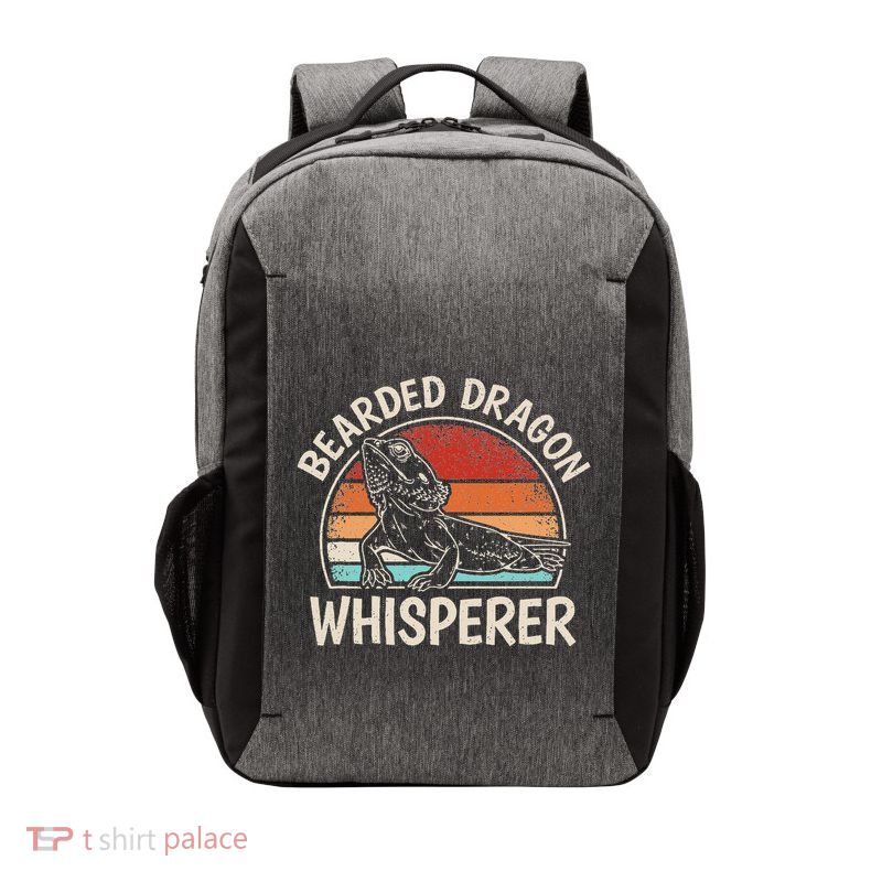 Bearded Dragon Whisperer Reptile Lizard Vector Backpack