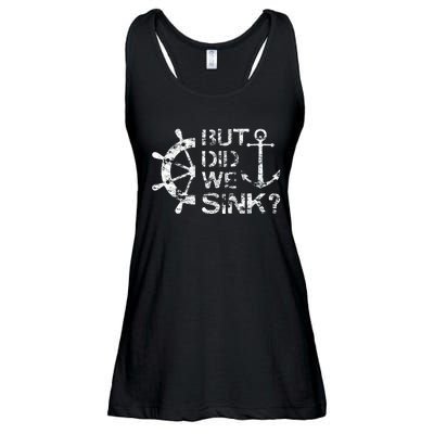 But Did We Sink Sailboat Sail Boating Captain Sailing Ladies Essential Flowy Tank