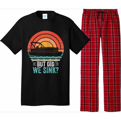 But Did We Sink Pontoon Funny Captain Boating Vintage Pajama Set