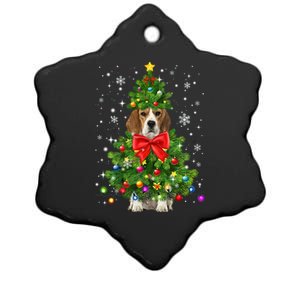 Beagle Dog Xmas Decoration Santa Christmas Tree Gift Ceramic Star Ornament