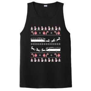 Bus Driver Xmas Costume Bus Christmas Ugly Gift PosiCharge Competitor Tank