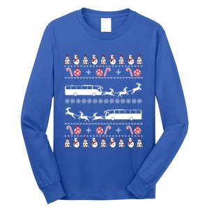 Bus Driver Xmas Costume Bus Christmas Ugly Gift Long Sleeve Shirt