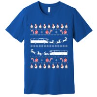 Bus Driver Xmas Costume Bus Christmas Ugly Gift Premium T-Shirt