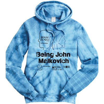 Brain Dead X Being John Malkovich Business Card White Tie Dye Hoodie