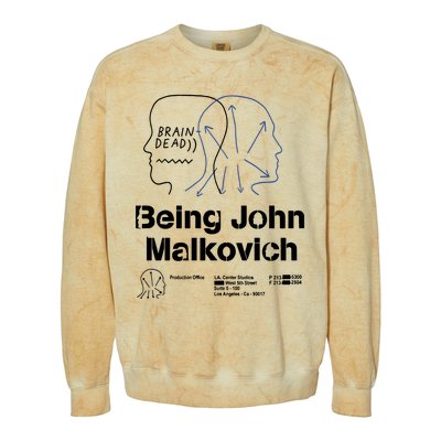 Brain Dead X Being John Malkovich Business Card White Colorblast Crewneck Sweatshirt