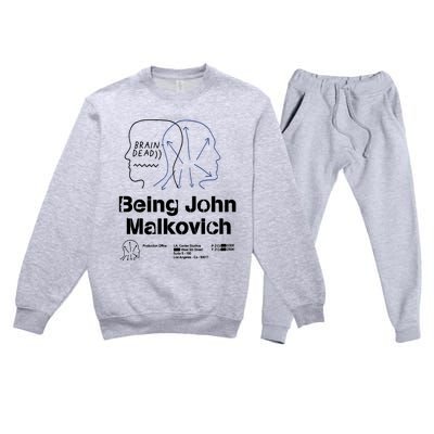 Brain Dead X Being John Malkovich Business Card White Premium Crewneck Sweatsuit Set