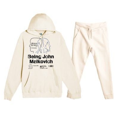 Brain Dead X Being John Malkovich Business Card White Premium Hooded Sweatsuit Set