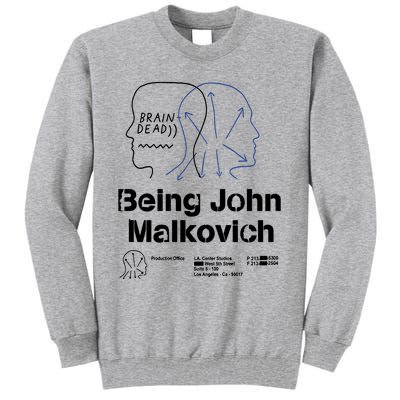 Brain Dead X Being John Malkovich Business Card White Tall Sweatshirt