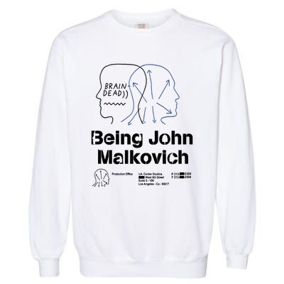 Brain Dead X Being John Malkovich Business Card White Garment-Dyed Sweatshirt