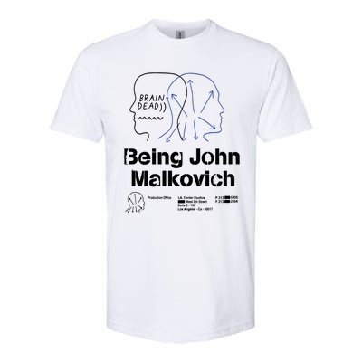 Brain Dead X Being John Malkovich Business Card White Softstyle CVC T-Shirt