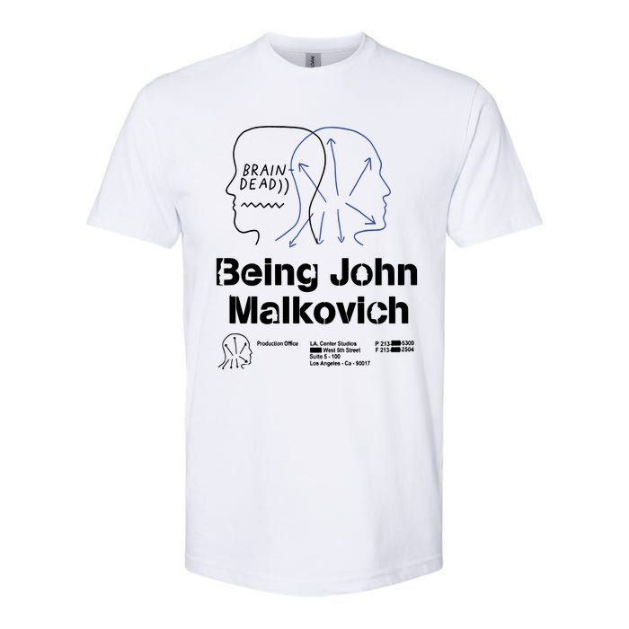 Brain Dead X Being John Malkovich Business Card White Softstyle CVC T-Shirt