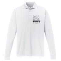 Brain Dead X Being John Malkovich Business Card White Performance Long Sleeve Polo