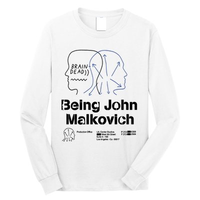 Brain Dead X Being John Malkovich Business Card White Long Sleeve Shirt