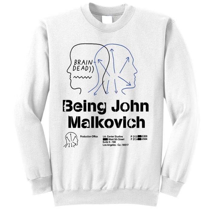 Brain Dead X Being John Malkovich Business Card White Sweatshirt