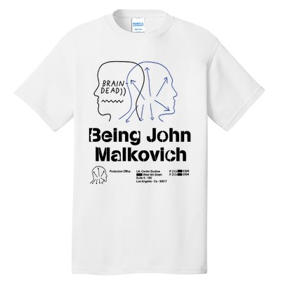 Brain Dead X Being John Malkovich Business Card White Tall T-Shirt