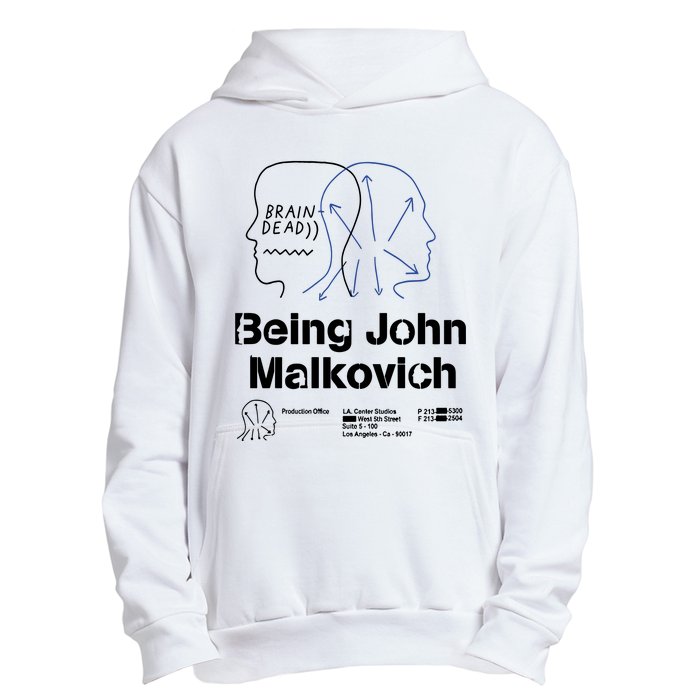 Brain Dead X Being John Malkovich Business Card White Urban Pullover Hoodie