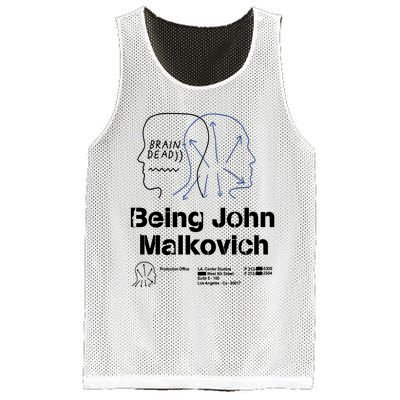 Brain Dead X Being John Malkovich Business Card White Mesh Reversible Basketball Jersey Tank