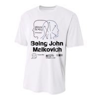 Brain Dead X Being John Malkovich Business Card White Performance Sprint T-Shirt