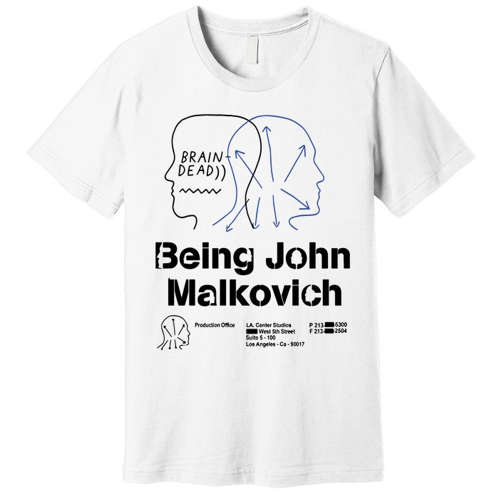 Brain Dead X Being John Malkovich Business Card White Premium T-Shirt