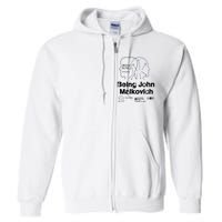 Brain Dead X Being John Malkovich Business Card White Full Zip Hoodie