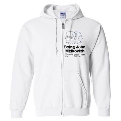 Brain Dead X Being John Malkovich Business Card White Full Zip Hoodie