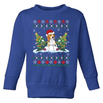 Beagle Dog Xmas Gift Ugly Beagle Christmas Gift Toddler Sweatshirt