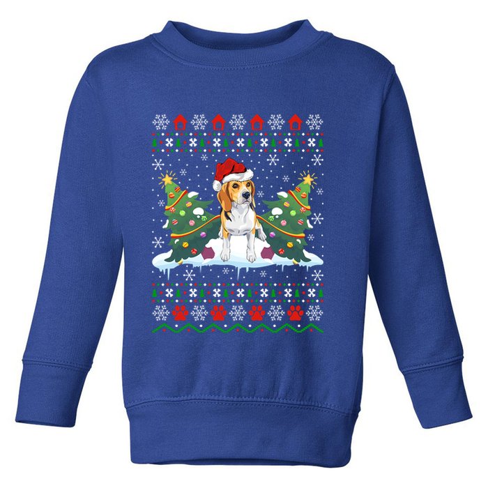 Beagle Dog Xmas Gift Ugly Beagle Christmas Gift Toddler Sweatshirt