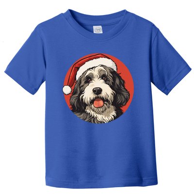 Bernedoodle Dog Xmas Doodle Dood Cute Christmas Bernedoodle Gift Toddler T-Shirt