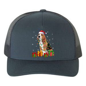 Beagle Dog Xmas Lighting Santa Hat Beagle Christmas Gift Yupoong Adult 5-Panel Trucker Hat