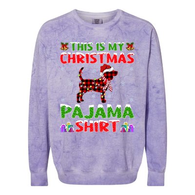 Beagle Dog Xmas Gift Matching Beagle Christmas Gift Colorblast Crewneck Sweatshirt