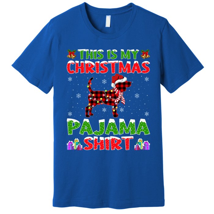 Beagle Dog Xmas Gift Matching Beagle Christmas Gift Premium T-Shirt