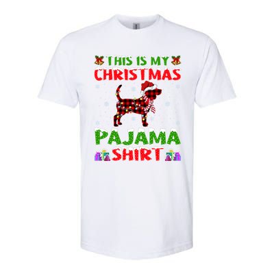 Beagle Dog Xmas Gift Matching Beagle Christmas Gift Softstyle CVC T-Shirt