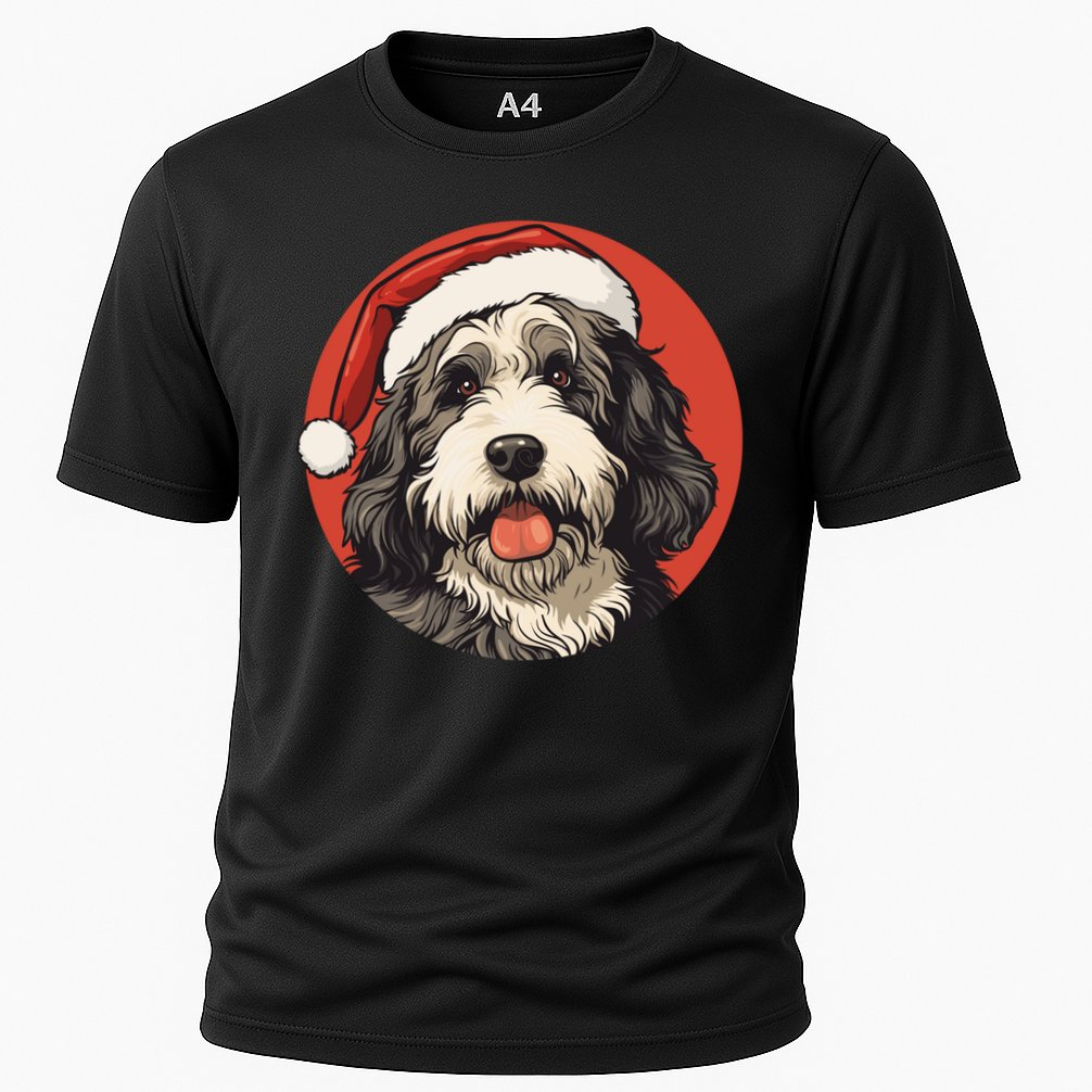 Bernedoodle Dog Xmas Doodle Dood Cute Christmas Bernedoodle Gift Cooling Performance Crew T-Shirt