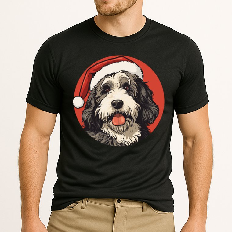 Bernedoodle Dog Xmas Doodle Dood Cute Christmas Bernedoodle Gift Cooling Performance Crew T-Shirt