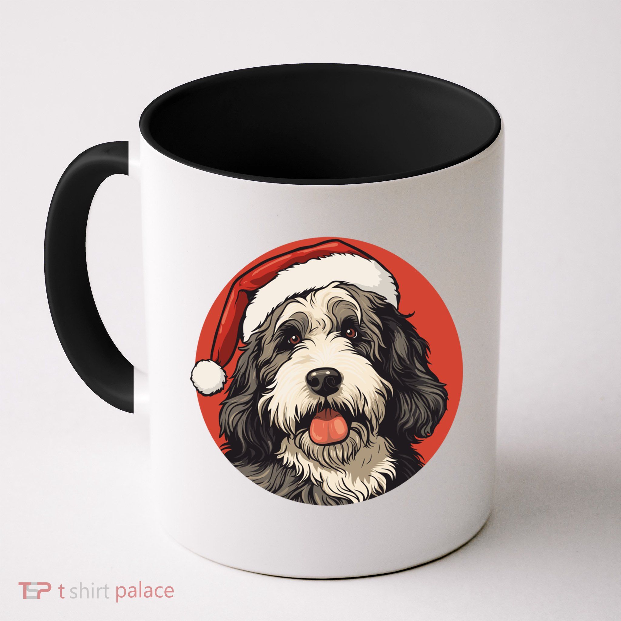 Bernedoodle Dog Xmas Doodle Dood Cute Christmas Bernedoodle Gift Mug
