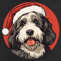 Bernedoodle Dog Xmas Doodle Dood Cute Christmas Bernedoodle Gift Hat