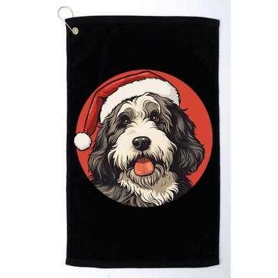 Bernedoodle Dog Xmas Doodle Dood Cute Christmas Bernedoodle Gift Golf Towel
