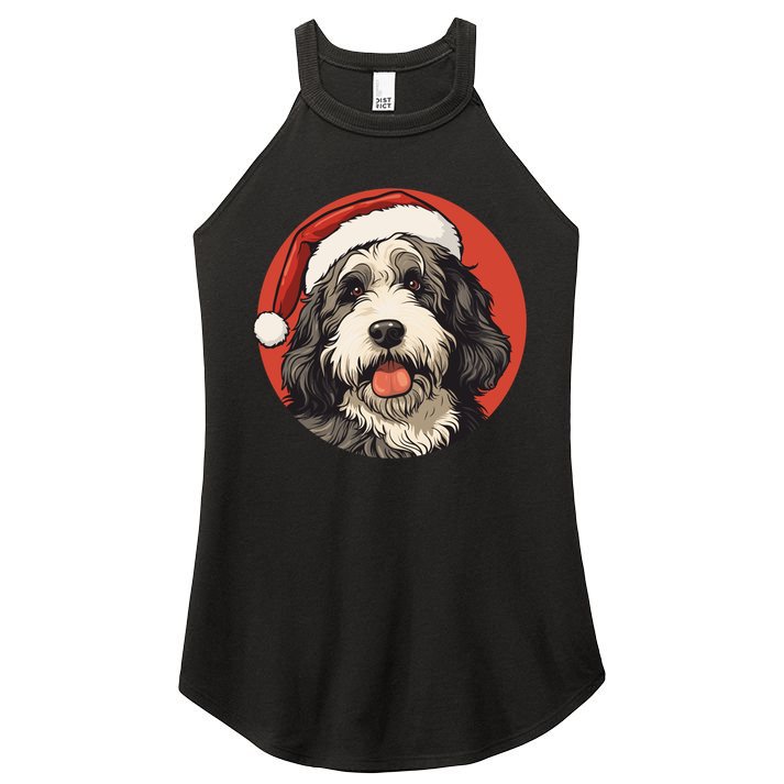 Bernedoodle Dog Xmas Doodle Dood Cute Christmas Bernedoodle Gift Women's Perfect Tri Rocker Tank