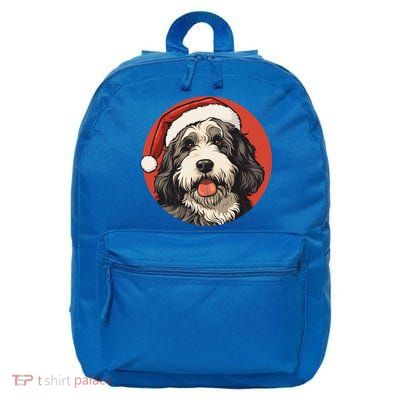 Bernedoodle Dog Xmas Doodle Dood Cute Christmas Bernedoodle Gift 16 in Basic Backpack