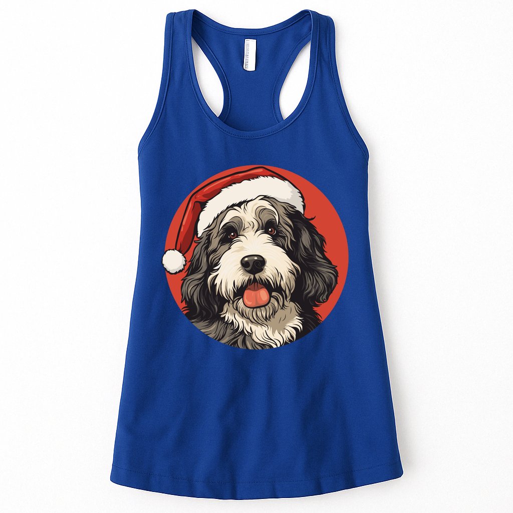 Bernedoodle Dog Xmas Doodle Dood Cute Christmas Bernedoodle Gift Womens Tank Top