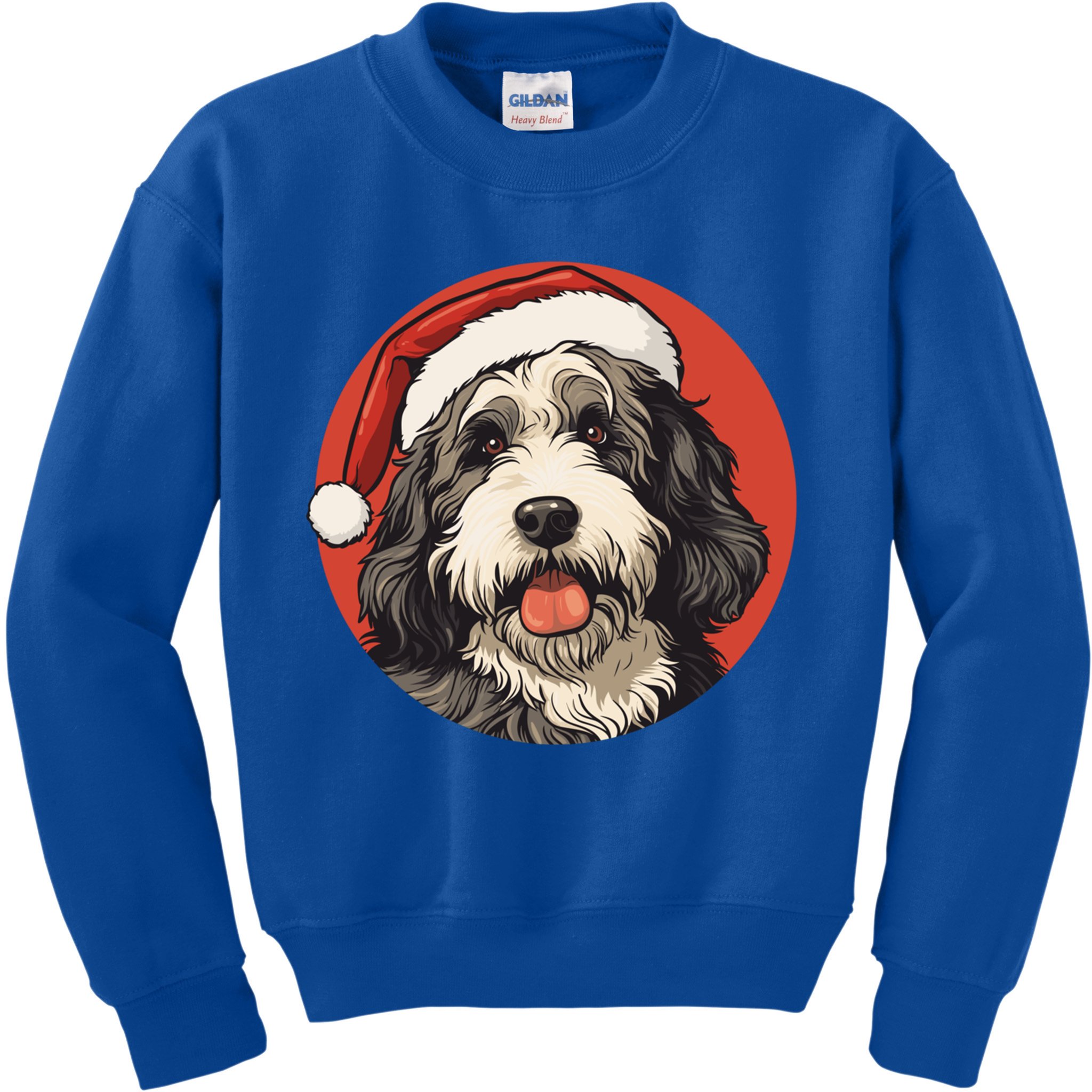 Bernedoodle Dog Xmas Doodle Dood Cute Christmas Bernedoodle Gift Kids Sweatshirt