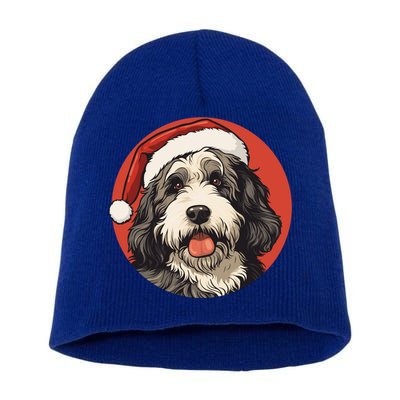 Bernedoodle Dog Xmas Doodle Dood Cute Christmas Bernedoodle Gift Short Acrylic Beanie