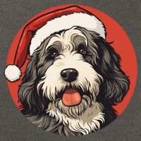 Bernedoodle Dog Xmas Doodle Dood Cute Christmas Bernedoodle Gift Cotton Canvas Backpack