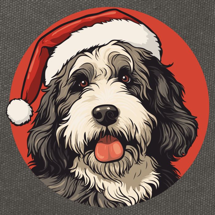 Bernedoodle Dog Xmas Doodle Dood Cute Christmas Bernedoodle Gift Cotton Canvas Backpack