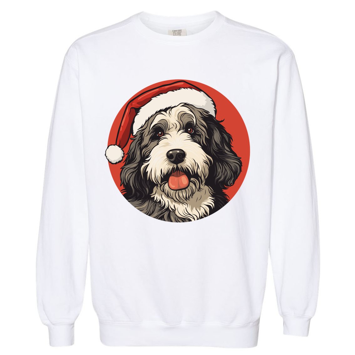 Bernedoodle Dog Xmas Doodle Dood Cute Christmas Bernedoodle Gift Garment-Dyed Sweatshirt