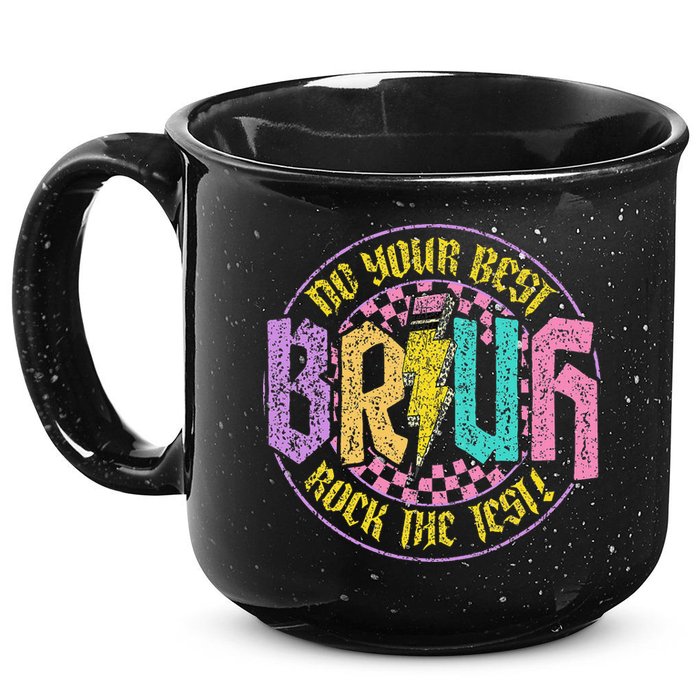 Bruh Do Your Best Rock The Test Day Teacher Student Funny 15oz Campfire Ceramic Mug