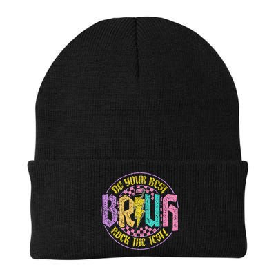 Bruh Do Your Best Rock The Test Day Teacher Student Funny Beanie